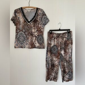 California‎ Dynasty Sleepwear 2-Piece Set Women's M Pajama Set
